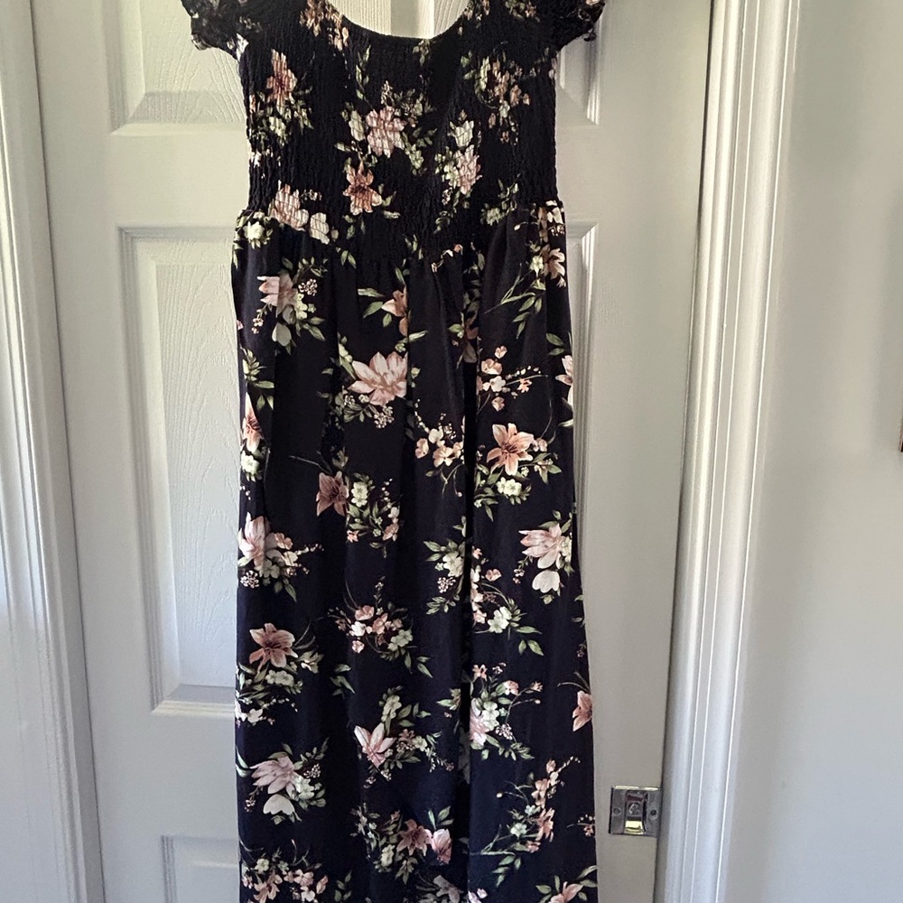 Floral Navy Maxi Dress